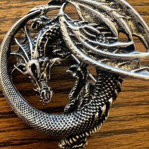Silver Metal Game of Thrones Dragon Brooch